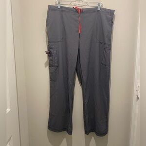 Carhartt Force Cross Flex Scrub Pants Gray & Pink Women’s Size 2XL Petite EUC